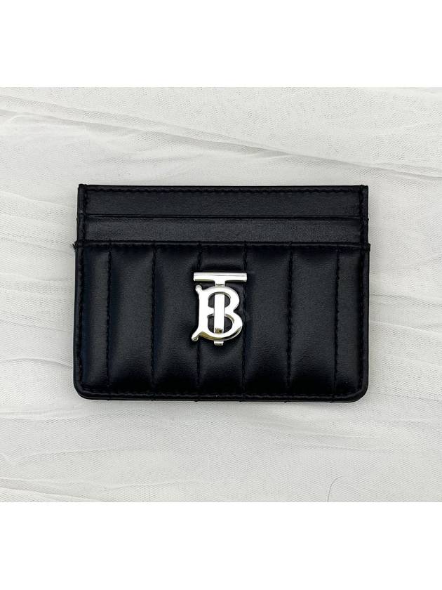 Lola Quilted Card Wallet Black - BURBERRY - BALAAN 2