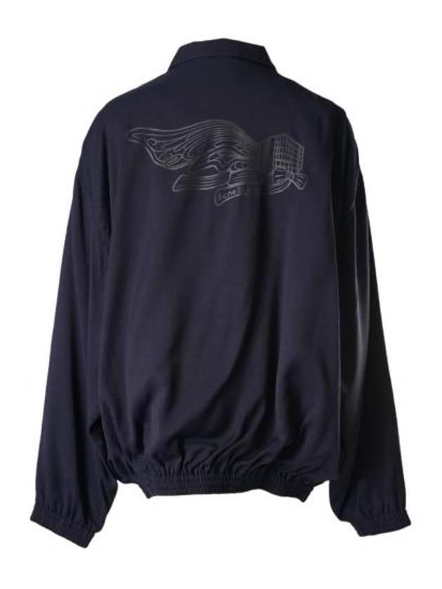 Fluid Logo Print Track Jacket Navy - ACNE STUDIOS - BALAAN 3