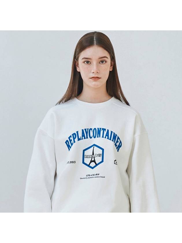 RC city crewneck PARIS white - REPLAYCONTAINER - BALAAN 1