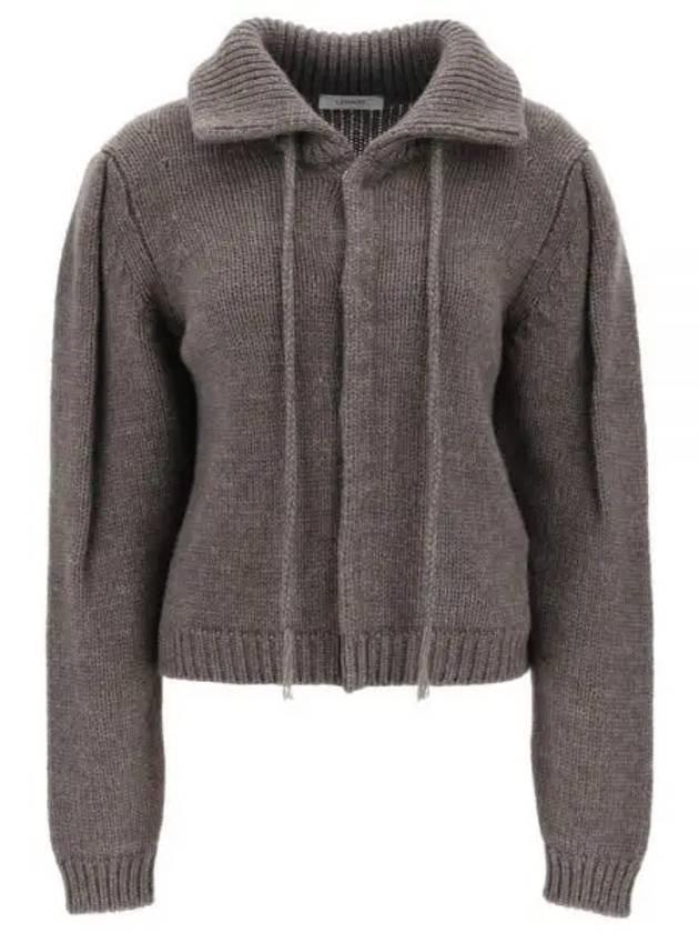 Snap Button Alpaca Blend Cardigan Grey - LEMAIRE - BALAAN 2