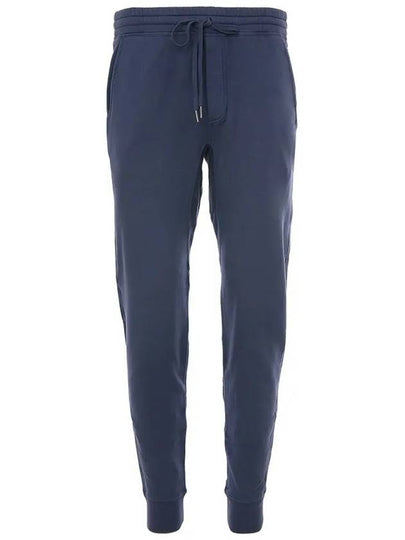 Fleece Cotton Jogger Track Pants Dark Blue - TOM FORD - BALAAN 2