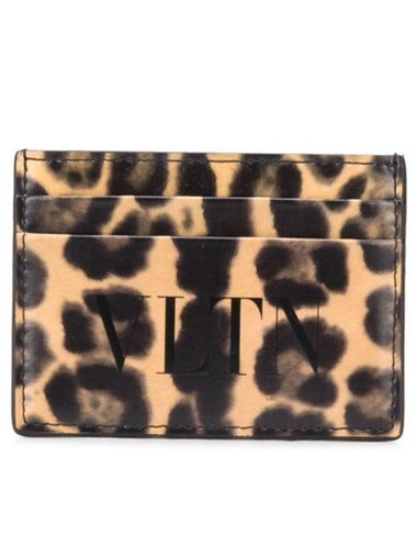 Logo Leopard Card Wallet TY0P0448WZK - VALENTINO - BALAAN 1