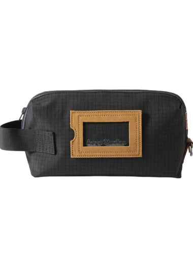 Studios Embroidered Logo Nylon Pouch Bag Black - ACNE STUDIOS - BALAAN 1