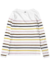 Logo Stripe Long Sleeve T-Shirt White - BARBOUR - BALAAN 3