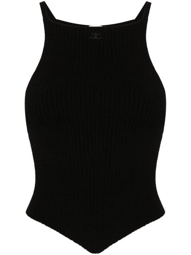 Courrèges Pointy Ribbed Knit Tank Top Clothing - COURREGES - BALAAN 1