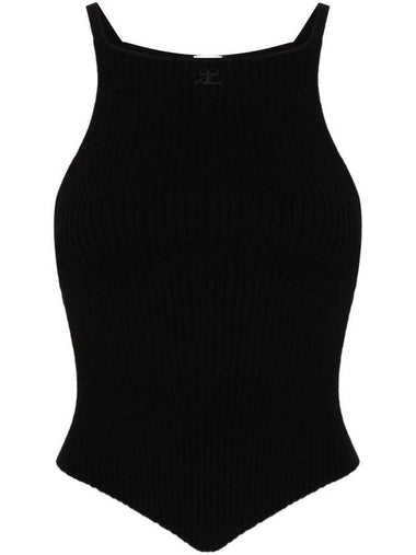 Courrèges Pointy Ribbed Knit Tank Top Clothing - COURREGES - BALAAN 1