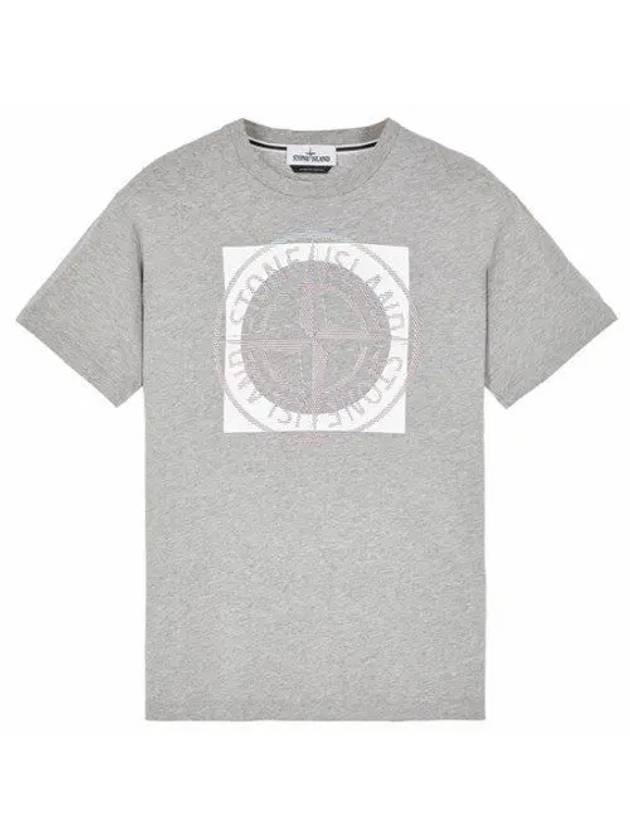 Compass Logo Printing Short Sleeve T-Shirt Grey - STONE ISLAND - BALAAN 1