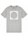 Compass Logo Printing Short Sleeve T-Shirt Grey - STONE ISLAND - BALAAN 1