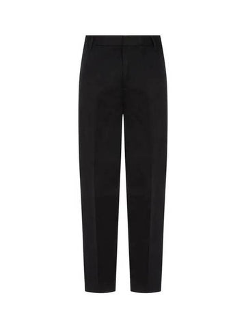 Men s Cotton Twill Tapered Pants Black - EMPORIO ARMANI - BALAAN 1