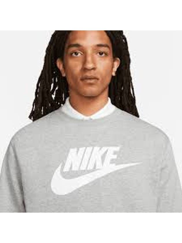 Club Graphic Crew Neck Sweatshirt Grey - NIKE - BALAAN 3