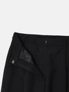 Summer Wool One-Tuck Slacks Black - NOIRER FOR WOMEN - BALAAN 6