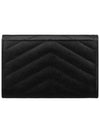 Monogram Envelope Small Half Wallet Black Gold - SAINT LAURENT - BALAAN 3