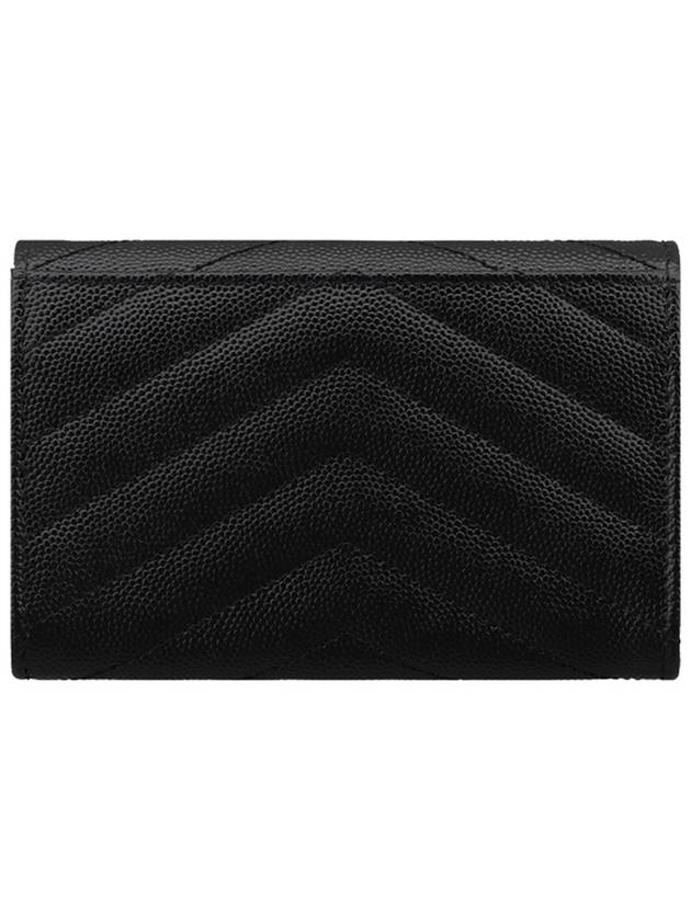 Monogram Envelope Small Half Wallet Black Gold - SAINT LAURENT - BALAAN 3