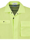 Men's Waffen Short Sleeve Shirt Jacket Lime - STONE ISLAND - BALAAN 5