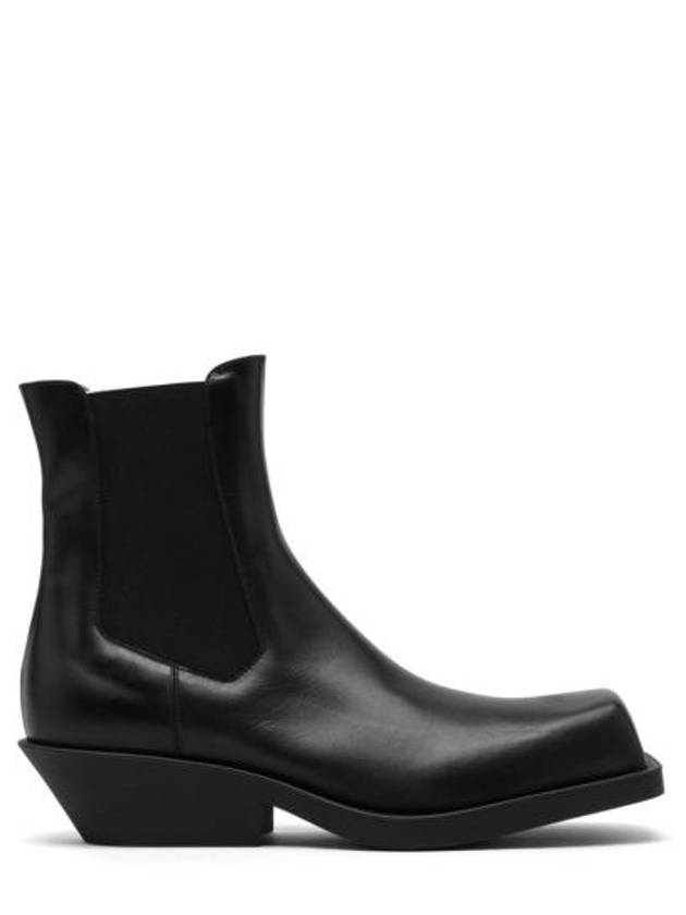 Square Toe Leather Chelsea Boots Black - MARNI - BALAAN 2