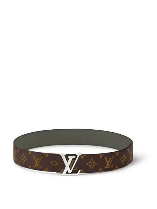 LV Initiales 40MM Reversible Leather Belt Khaki Brown - LOUIS VUITTON - BALAAN 2