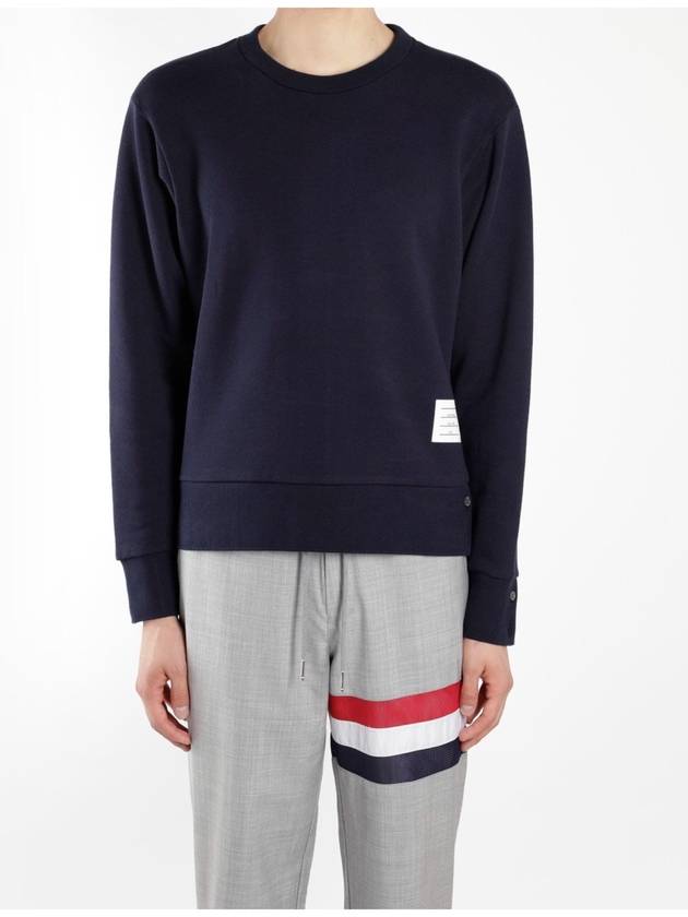 Center Back Stripe Crewneck Sweatshirt Navy - THOM BROWNE - BALAAN 3