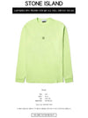 Men's Blur Logo Round Long Sleeve T-Shirt Lime - STONE ISLAND - BALAAN 3