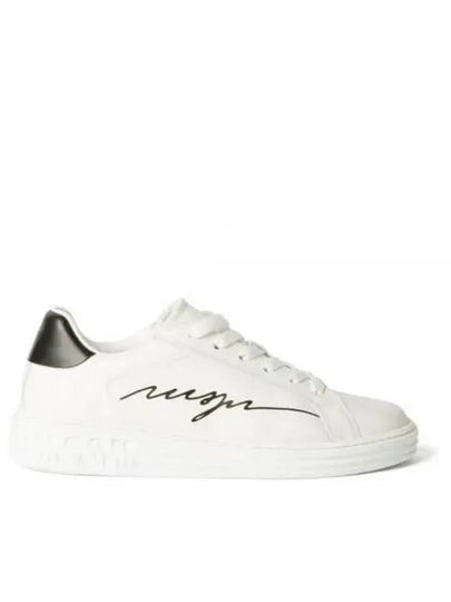 Iconic Cursive Logo Low Top Sneakers Black - MSGM - BALAAN 2