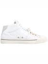 Canvas Leather High-Top Sneakers White - MAISON MARGIELA - BALAAN 5