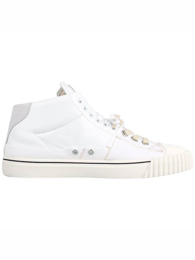 Canvas Leather High-Top Sneakers White - MAISON MARGIELA - BALAAN 5