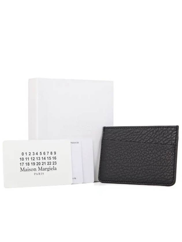 Grain Leather Stitch Card Wallet Black - MAISON MARGIELA - BALAAN 5