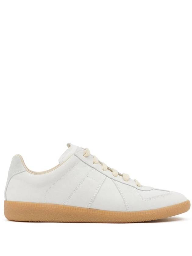 Replica Leather Low Top Sneakers Light Grey - MAISON MARGIELA - BALAAN 1