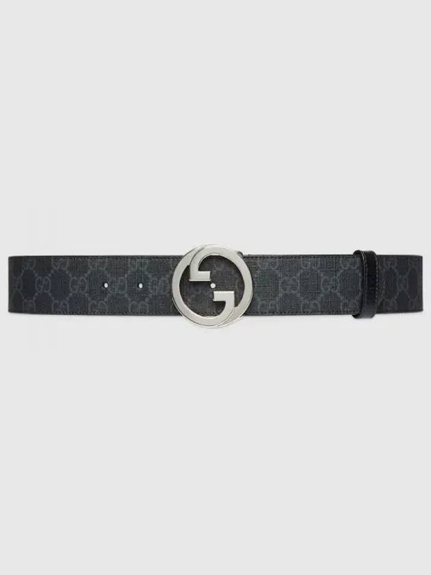 GG Supreme Two-tone Belt Black - GUCCI - BALAAN 2