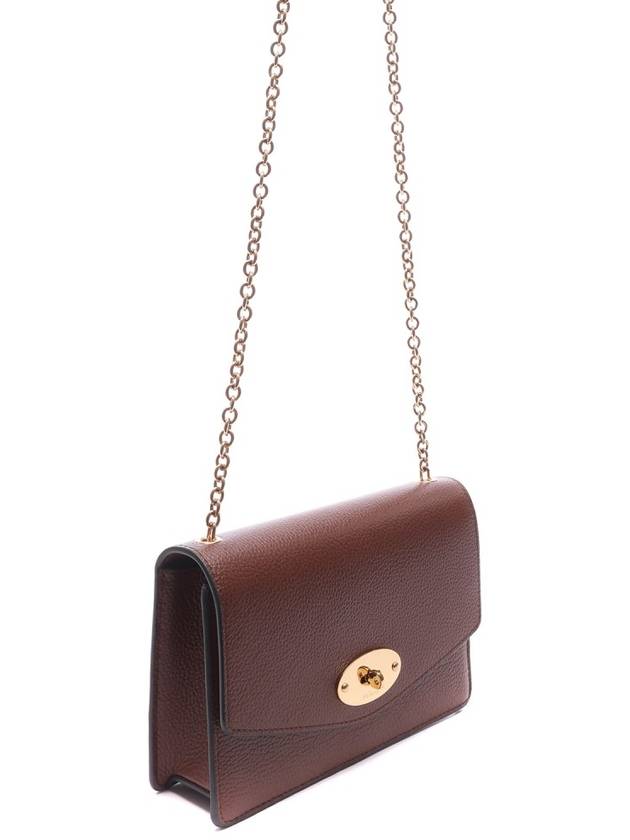 Women's Darley Leather Chain Small Shoulder Bag Brown - MULBERRY - BALAAN 4