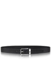 Pont Neuf 35MM Leather Belt Black - LOUIS VUITTON - BALAAN 1