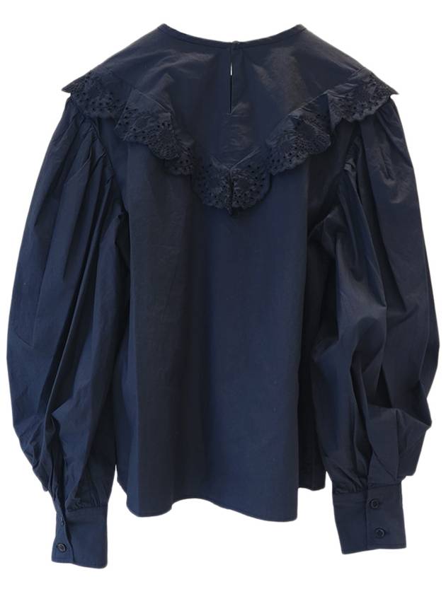 Women's Lace Cotton Blouse Navy ISMBLUDNAF2ST0648975 - ISABEL MARANT ETOILE - BALAAN 2