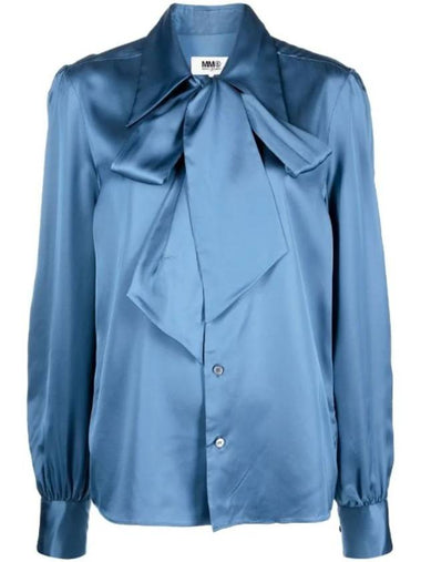 Women s Woven Rayon Shirt Blue - MAISON MARGIELA - BALAAN 1