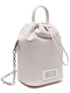 5AC Number Logo Texture Leather Bucket Bag Grey - MAISON MARGIELA - BALAAN 4