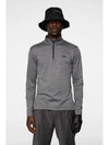 Men s Destry Zip up Golf Midlayer Dark Gray Melange GMJS10975 U242 - J.LINDEBERG - BALAAN 2