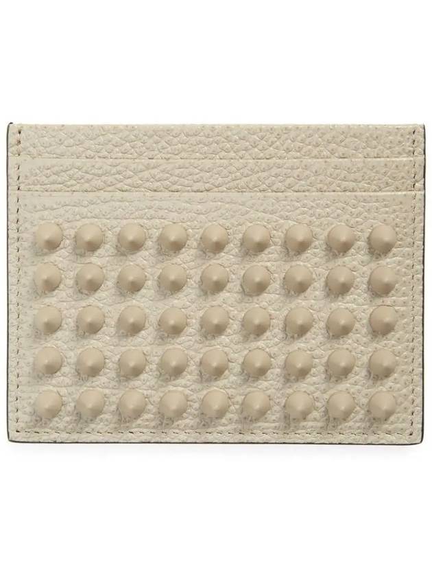 Chios Spike Card Wallet Beige - CHRISTIAN LOUBOUTIN - BALAAN 2