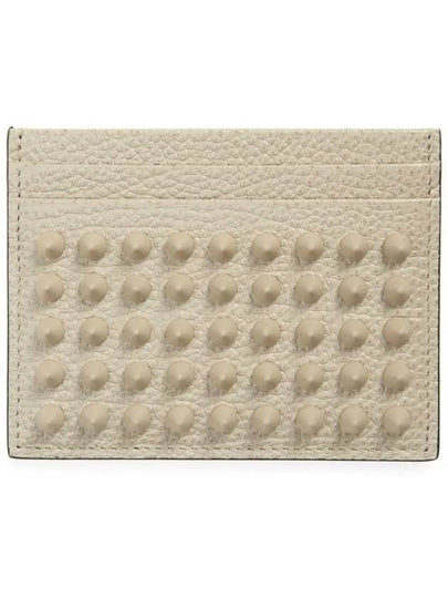 Chios Spike Card Wallet Beige - CHRISTIAN LOUBOUTIN - BALAAN 2