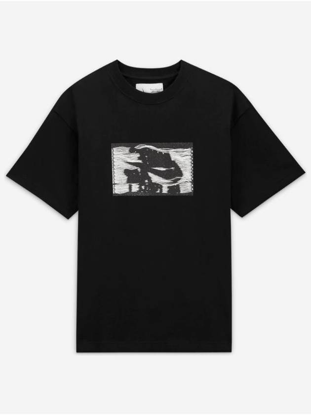 Inside Out Embroidered Short Sleeve T-Shirt Black - NIKE - BALAAN 1