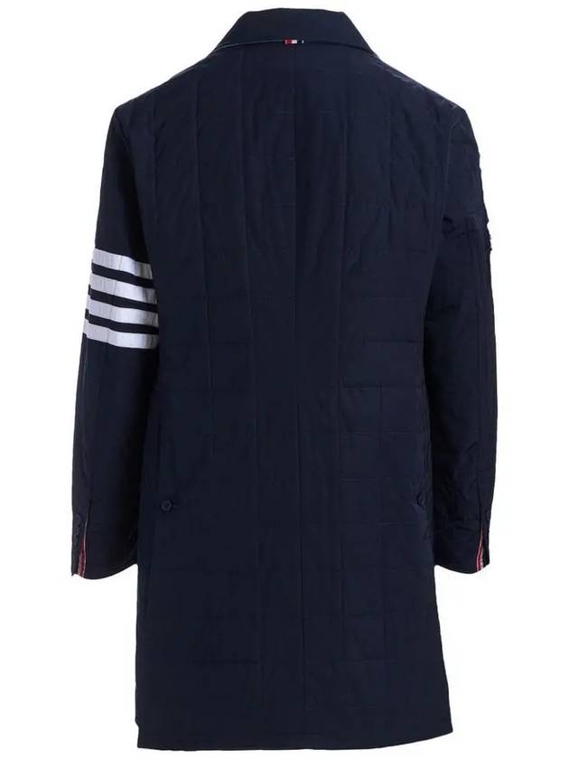 Men's 4 Bar Poly Twill Chesterfield Single Coat Navy - THOM BROWNE - BALAAN 4