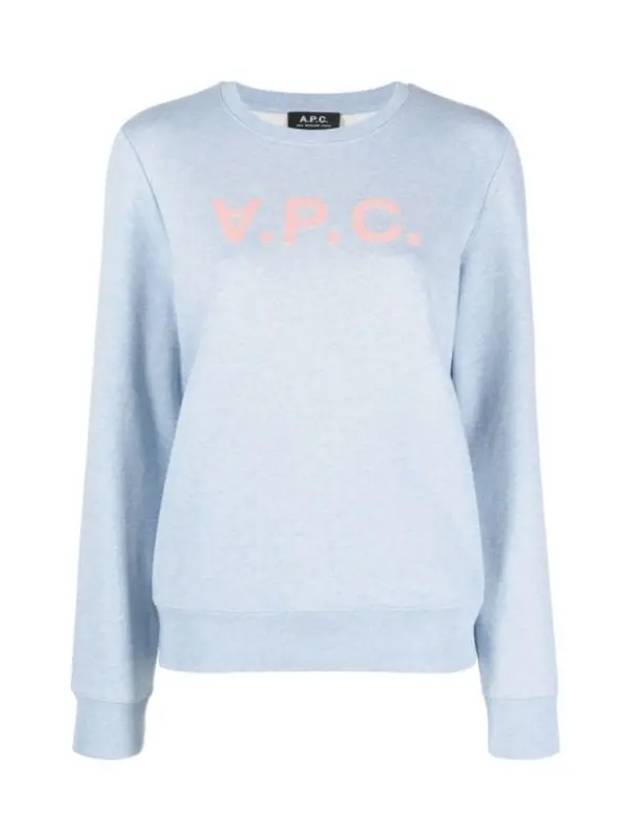 Viva Logo Cotton Sweatshirt Light Blue - A.P.C. - BALAAN 2