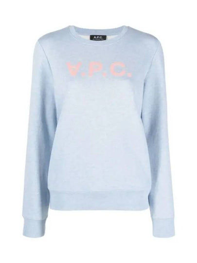 Viva Logo Cotton Sweatshirt Light Blue - A.P.C. - BALAAN 2