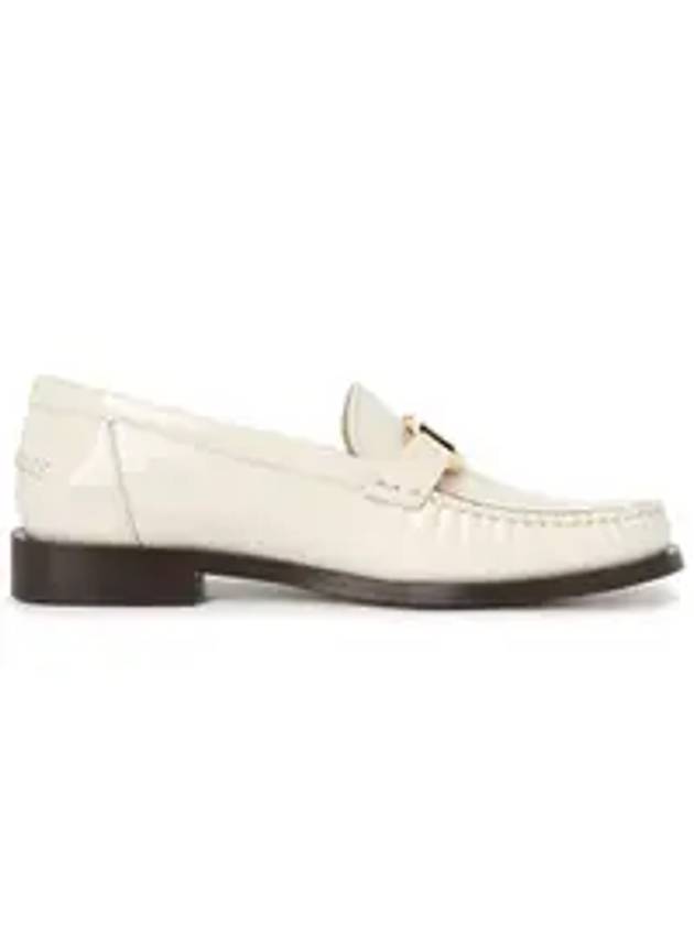 Moccasin Gancini Ornament Loafers White - SALVATORE FERRAGAMO - BALAAN 1