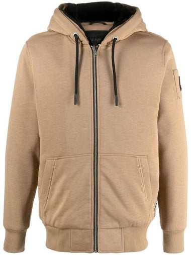 Classic Bunny Zip Up Hoodie White Lining Camel - MOOSE KNUCKLES - BALAAN 1