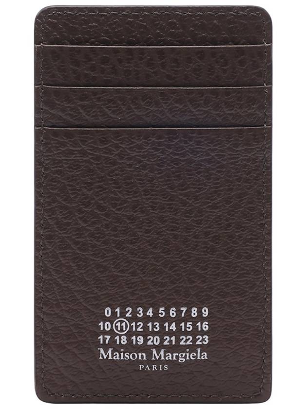 4 Stitch Leather Card Wallet Dark Brown - MAISON MARGIELA - BALAAN 5