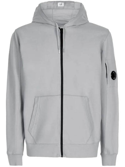 Lens Wappen Light Fleece Zip Up Hoodie Grey - CP COMPANY - BALAAN 2