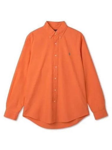 Custom Fit Garment Dyed Oxford Shirt Orange - POLO RALPH LAUREN - BALAAN 1