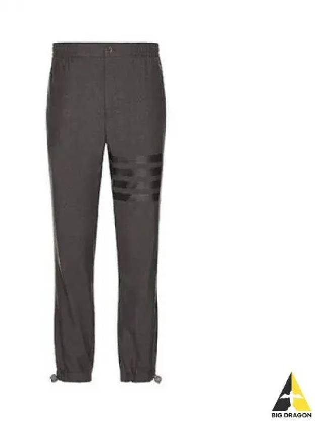 diagonal wool tailored jogger pants dark gray MTT030A 06146 - THOM BROWNE - BALAAN 1