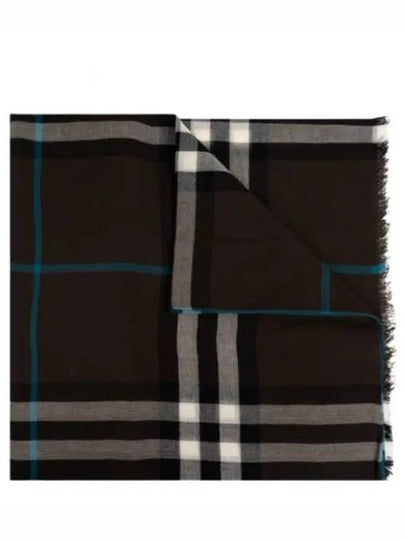 Check Wool Scarf Brown - BURBERRY - BALAAN 2