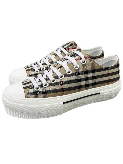 Vintage Check Cotton Sneakers Archive Beige - BURBERRY - BALAAN 2