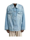 Overfit Denim Jacket Light Blue - ACNE STUDIOS - BALAAN 2