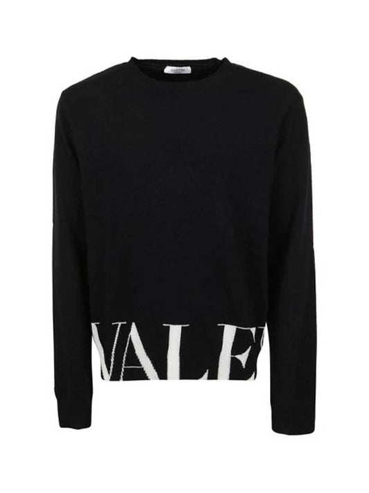 VLTN logo cashmere knit top black - VALENTINO - BALAAN.